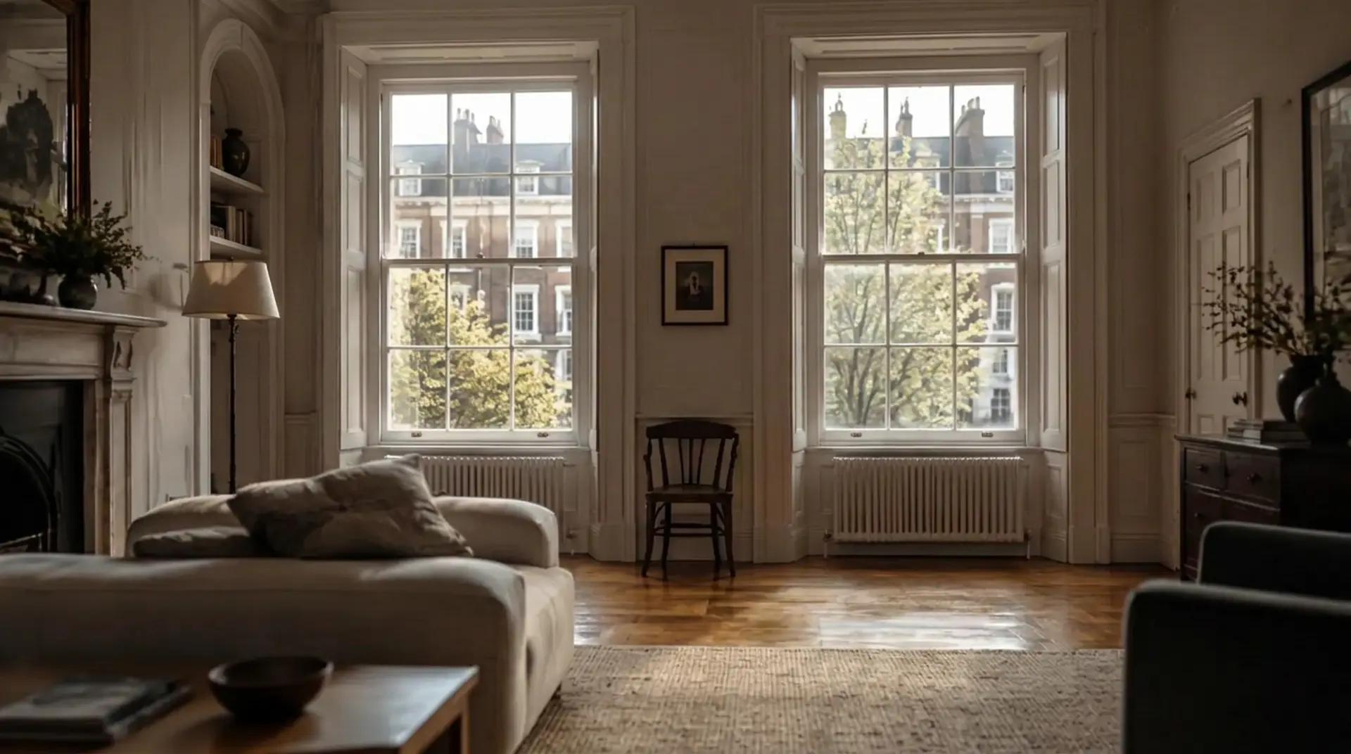 Bespoke timber sash windows in a London townhouse